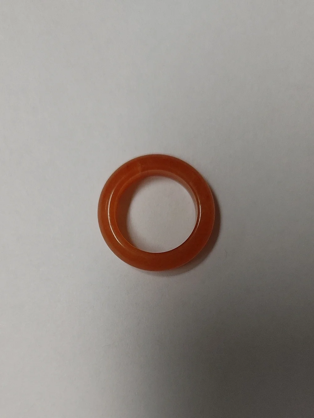 Orange Jade Band Ring Sz 5.5-5.75